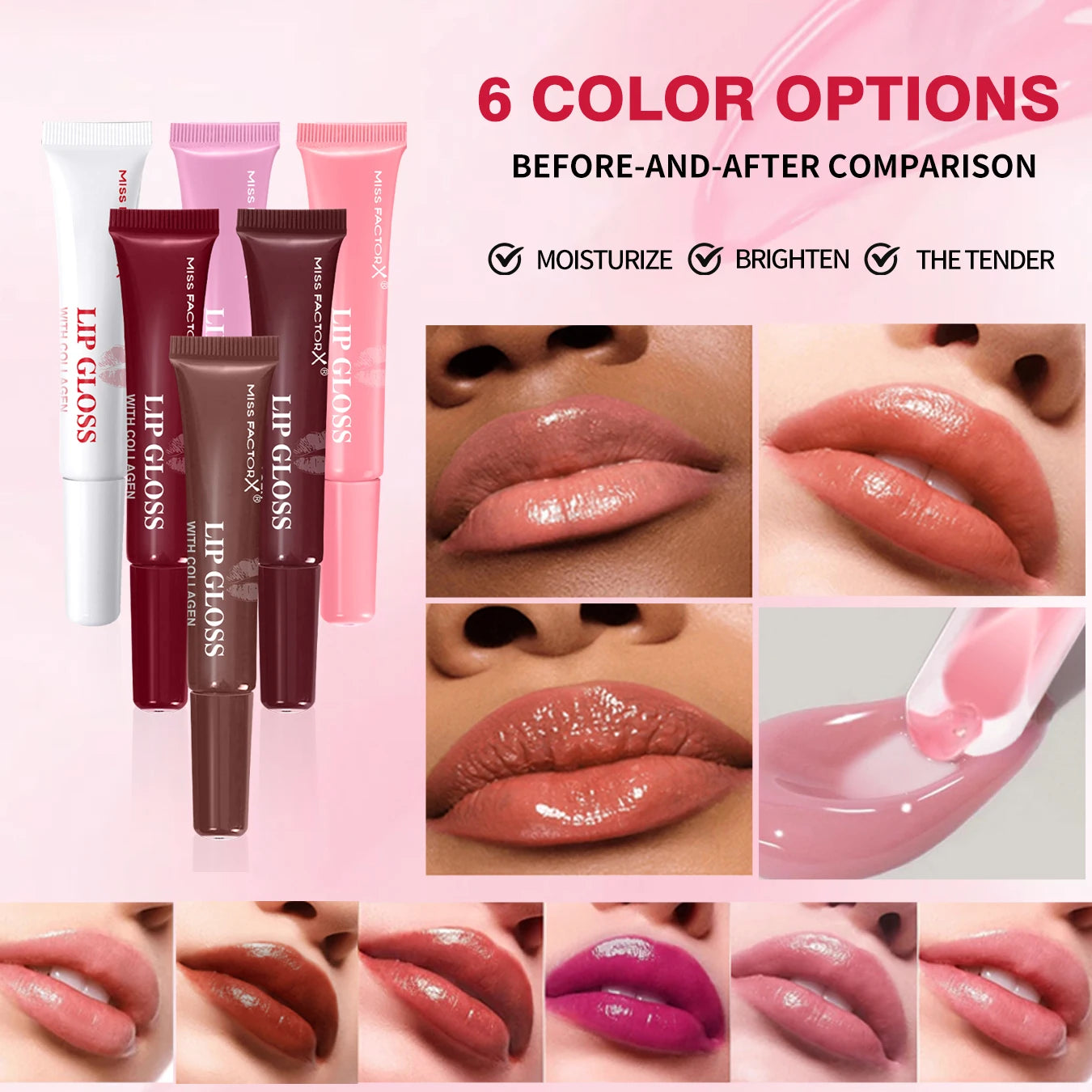 LUVORA™ Signature Gloss Collection — 6 Shades