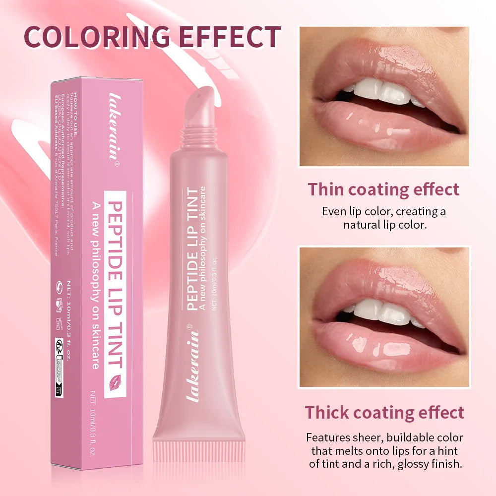 Smooth hydrating lip gloss texture close-up



